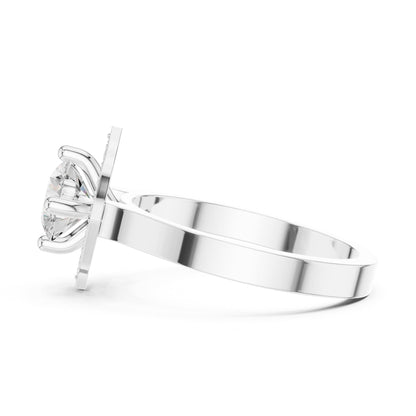 Round Halo Lab Grown Diamond Engagement Ring