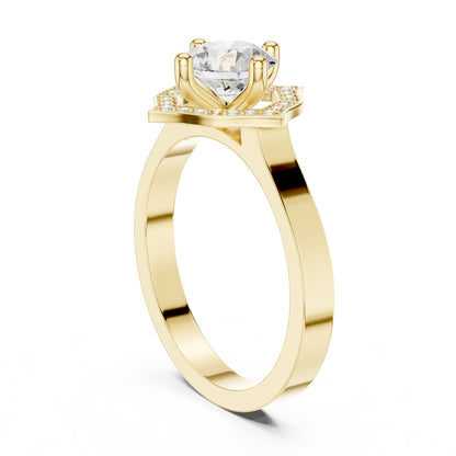 Round Halo Lab Grown Diamond Engagement Ring