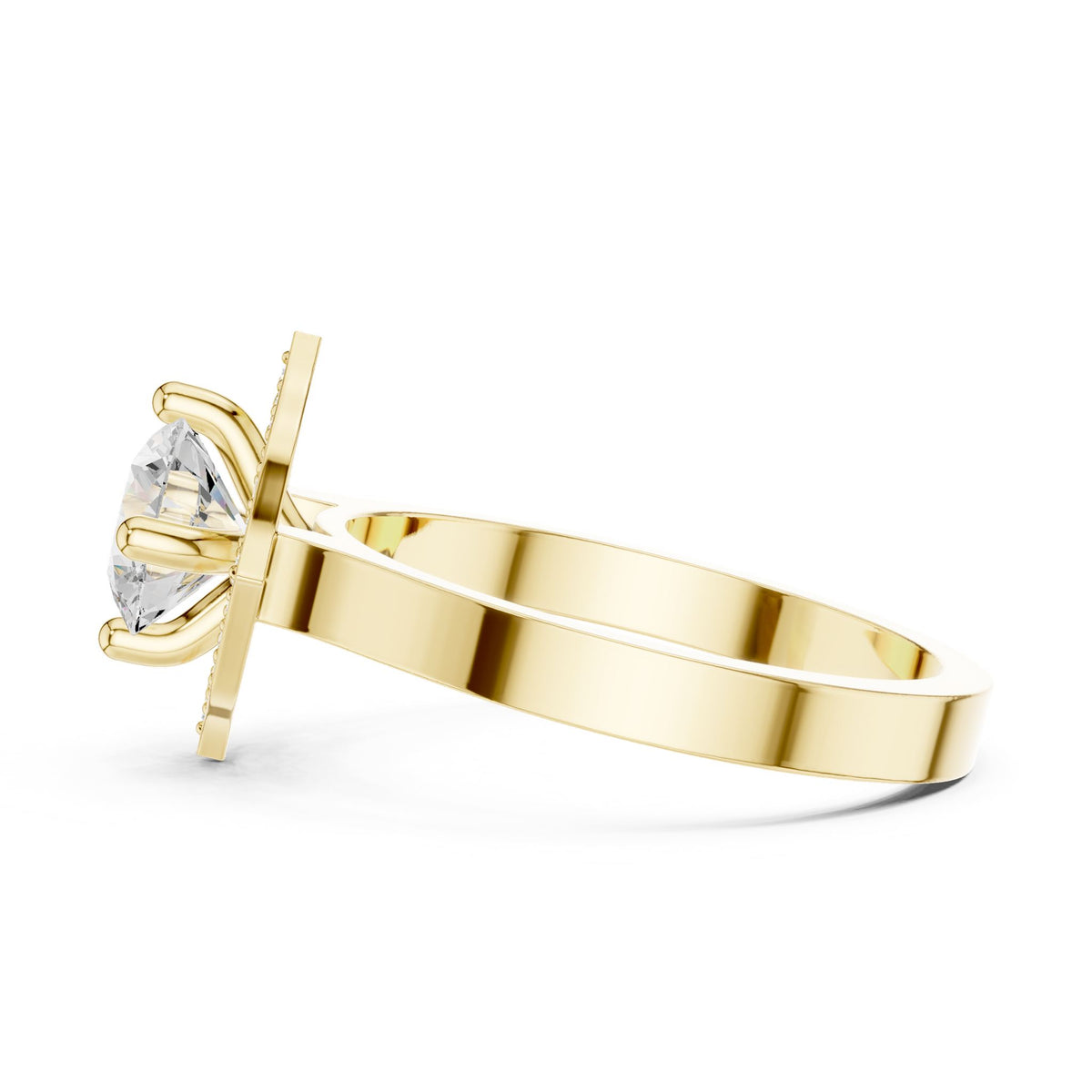 Round Halo Lab Grown Diamond Engagement Ring