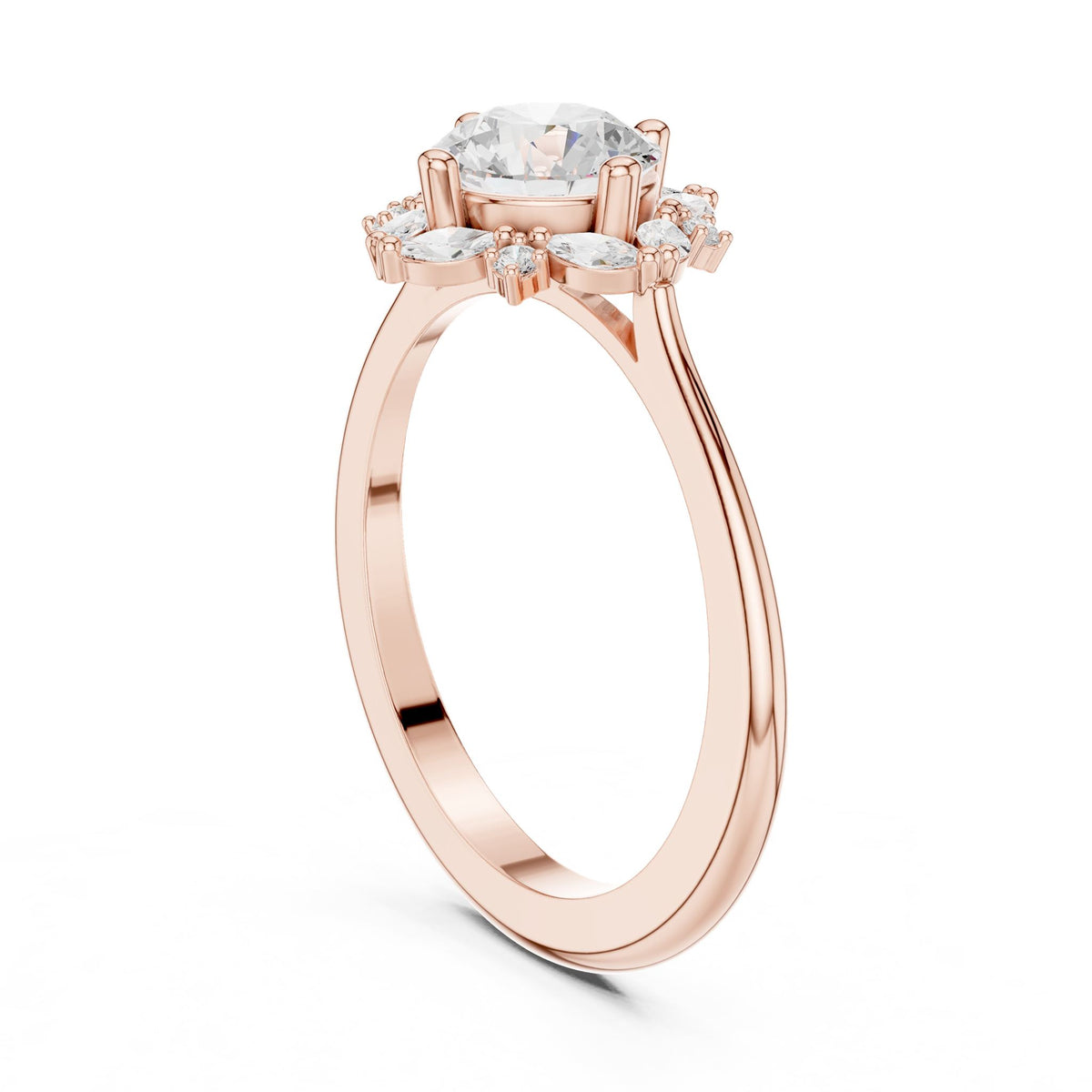 Round Halo Lab Grown Diamond Engagement Ring