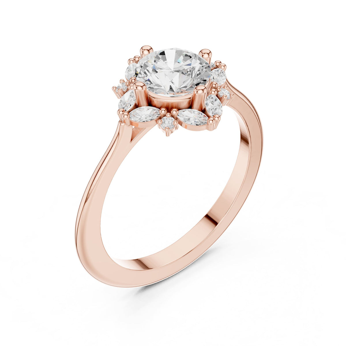 Round Halo Lab Grown Diamond Engagement Ring