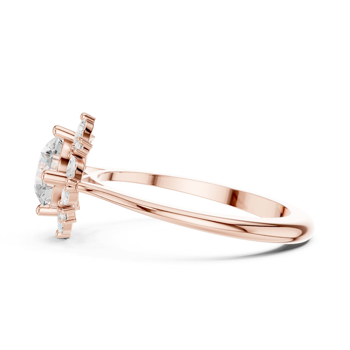 Round Halo Lab Grown Diamond Engagement Ring