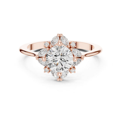 Round Halo Lab Grown Diamond Engagement Ring