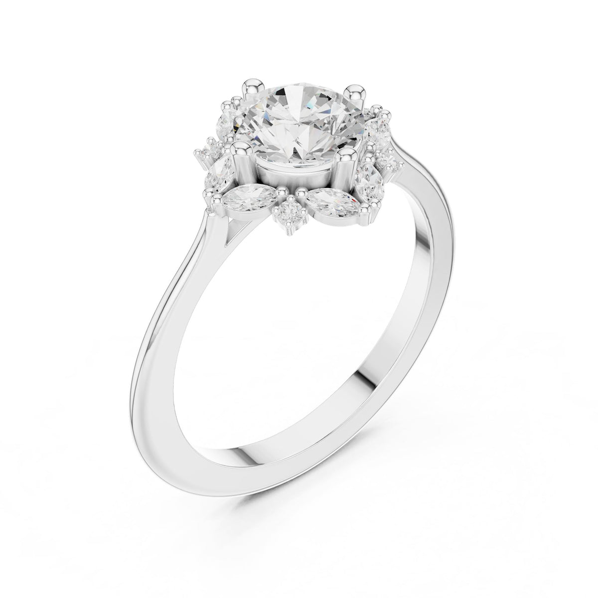 Round Halo Lab Grown Diamond Engagement Ring