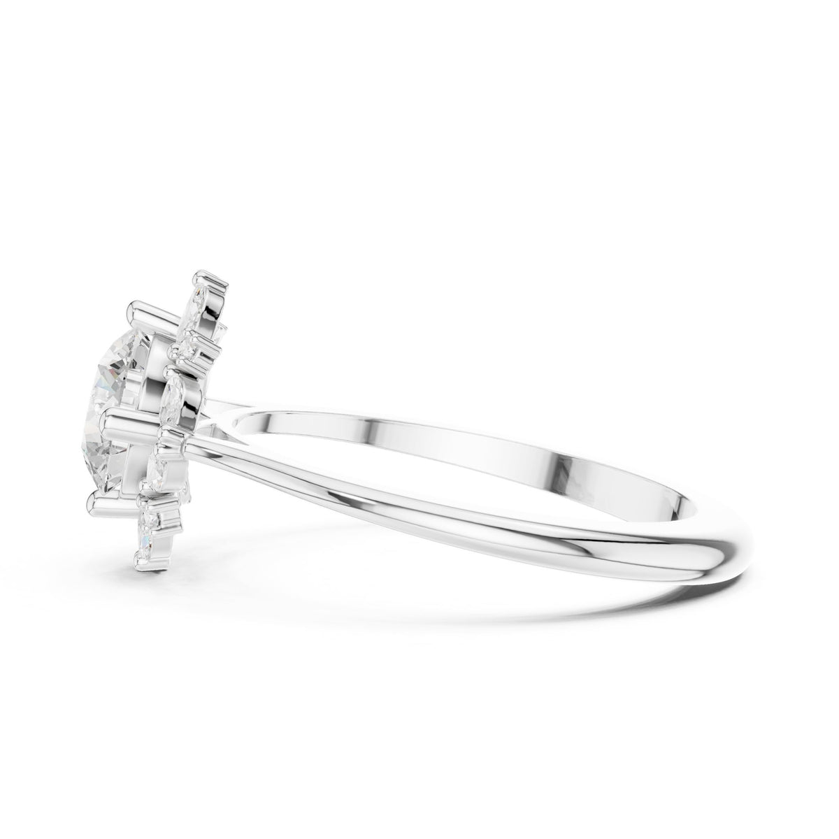 Round Halo Lab Grown Diamond Engagement Ring
