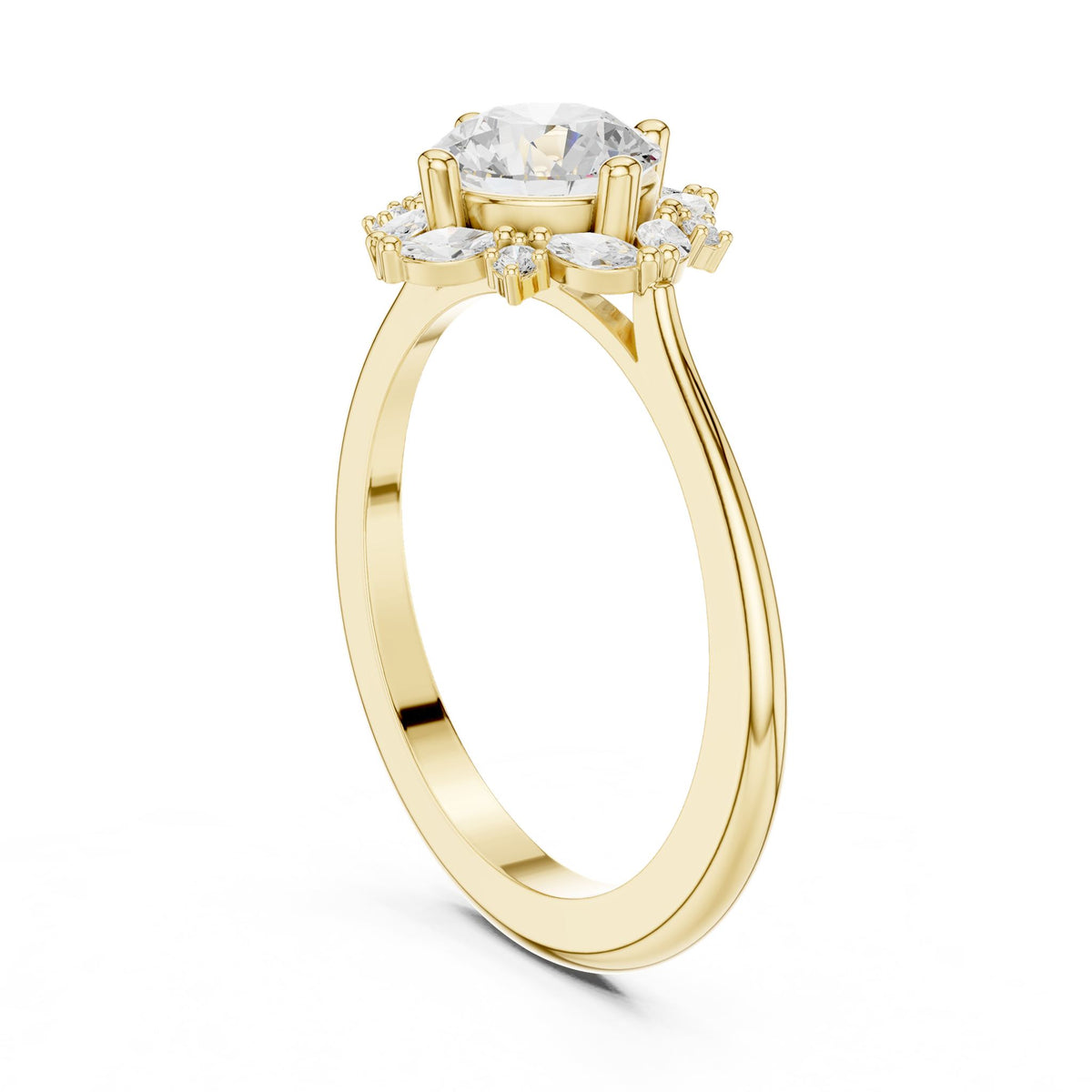 Round Halo Lab Grown Diamond Engagement Ring