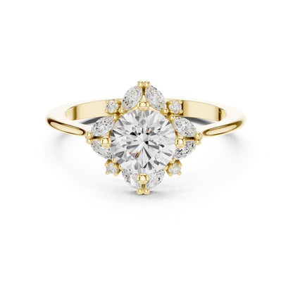 Round Halo Lab Grown Diamond Engagement Ring