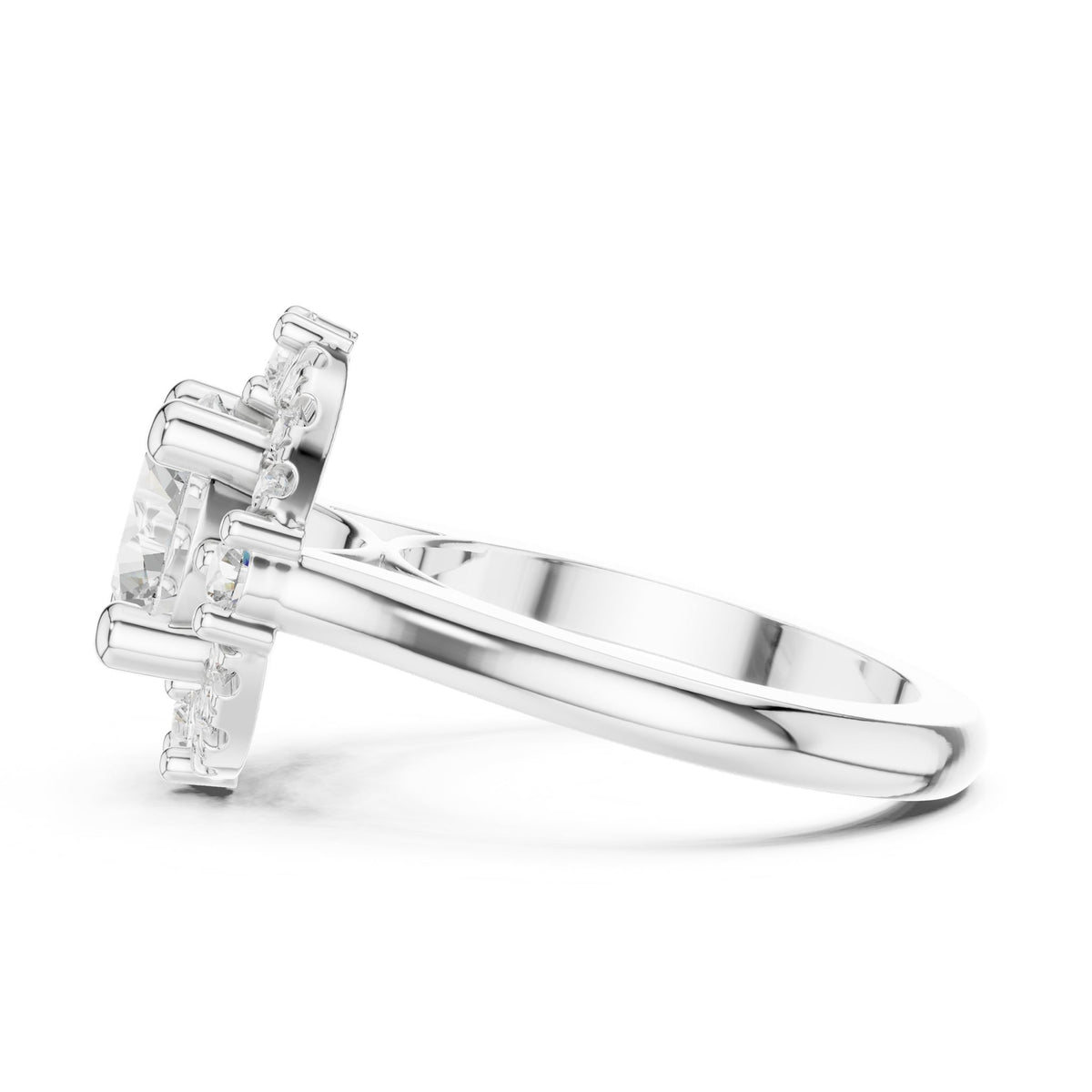 Round Halo Lab Grown Diamond Engagement Ring