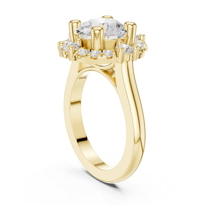 Round Halo Lab Grown Diamond Engagement Ring
