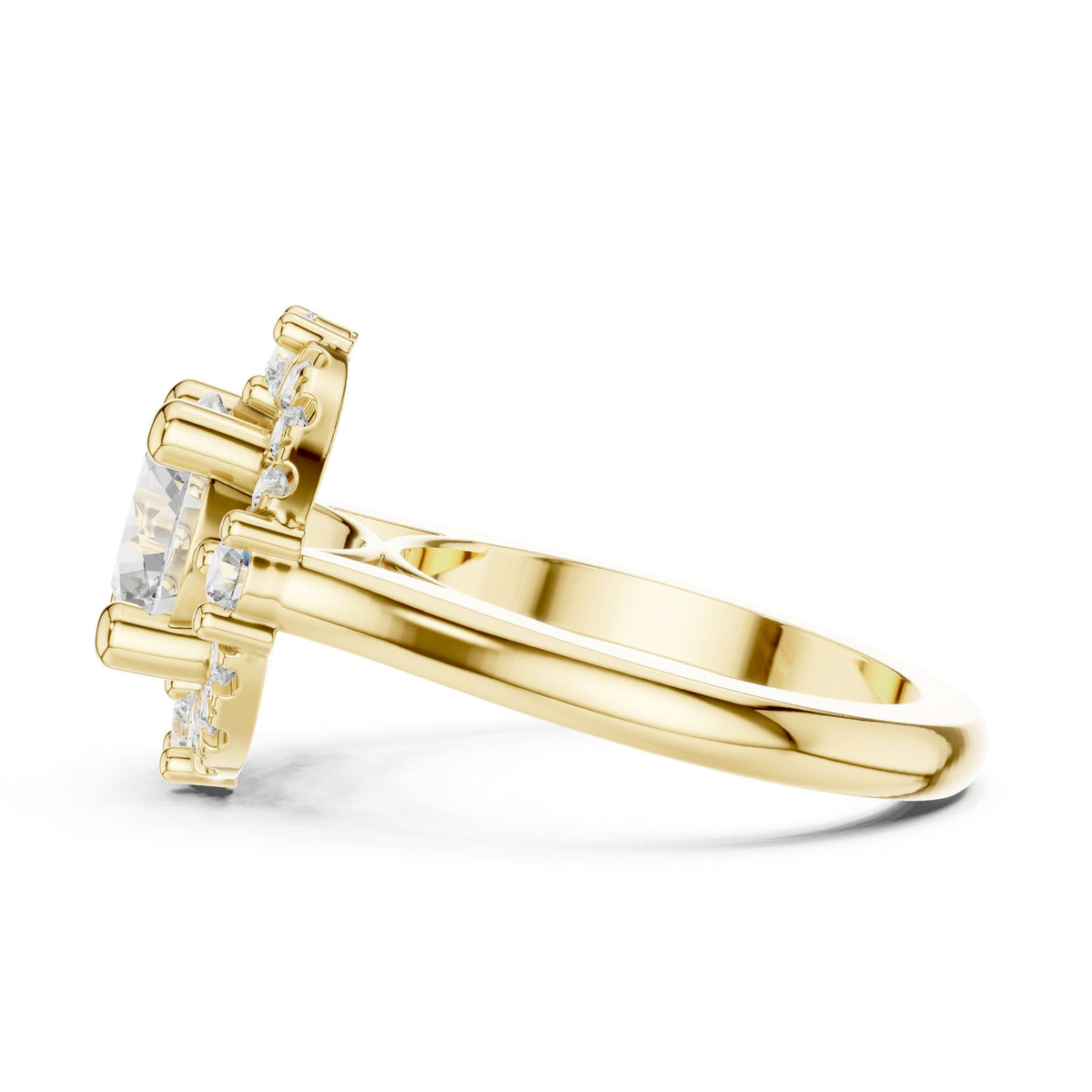 Round Halo Lab Grown Diamond Engagement Ring