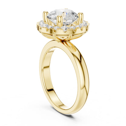 Round Halo Lab Grown Diamond Engagement Ring