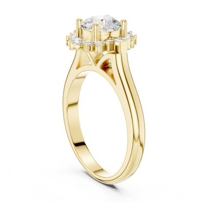 Round Halo Lab Grown Diamond Engagement Ring