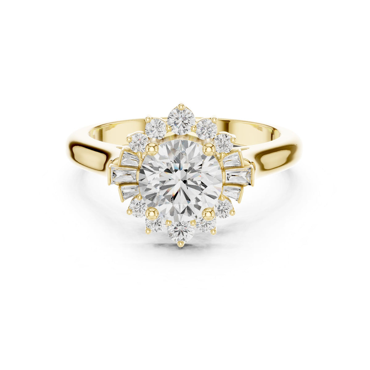 Round Halo Lab Grown Diamond Engagement Ring