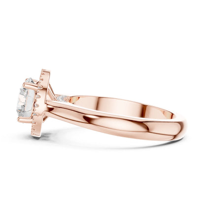 Round Halo Lab Grown Diamond Engagement Ring
