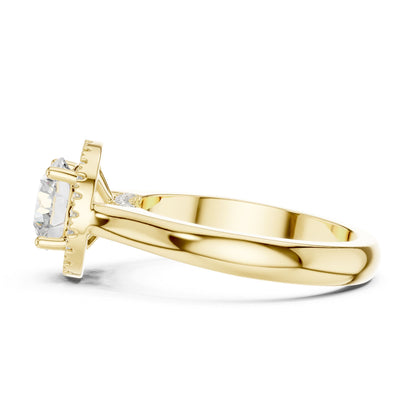 Round Halo Lab Grown Diamond Engagement Ring