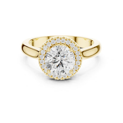 Round Halo Lab Grown Diamond Engagement Ring