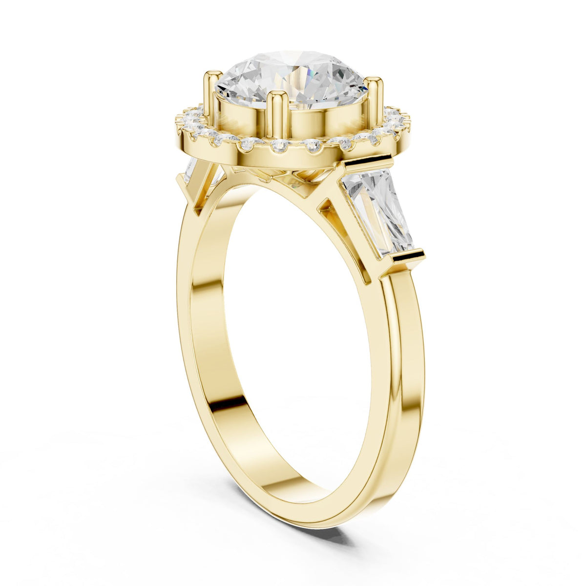 Round Halo Lab Grown Diamond Engagement Ring