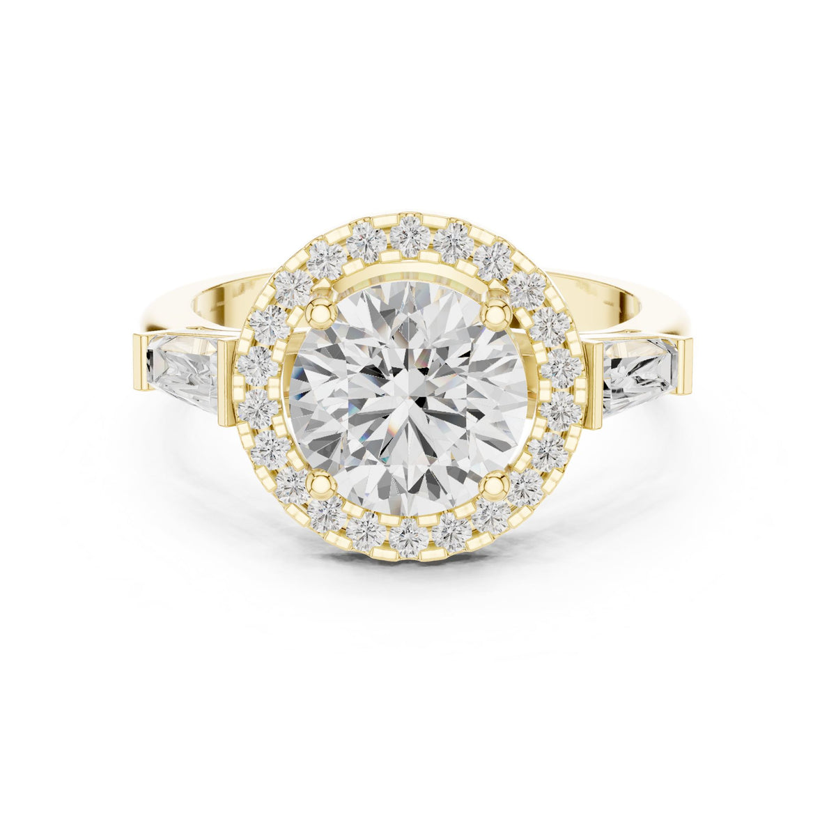 Round Halo Lab Grown Diamond Engagement Ring