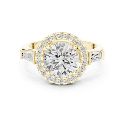 Round Halo Lab Grown Diamond Engagement Ring