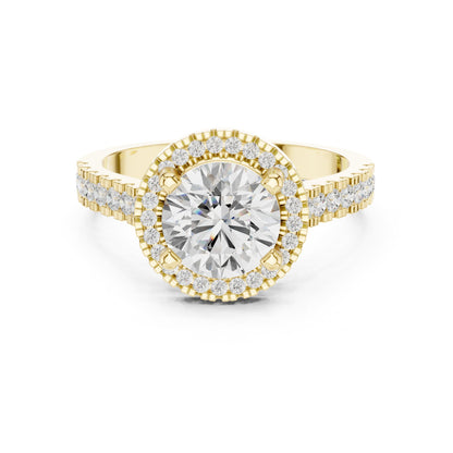 Round Halo Lab Grown Diamond Engagement Ring