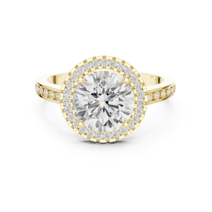 Round Halo Lab Grown Diamond Engagement Ring