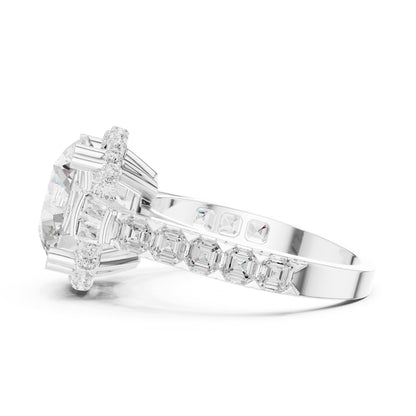 Round Halo Lab Grown Diamond Engagement Ring
