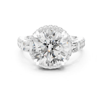 Round Halo Lab Grown Diamond Engagement Ring
