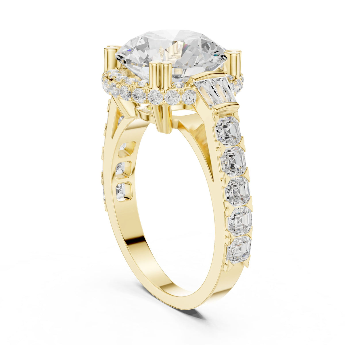 Round Halo Lab Grown Diamond Engagement Ring