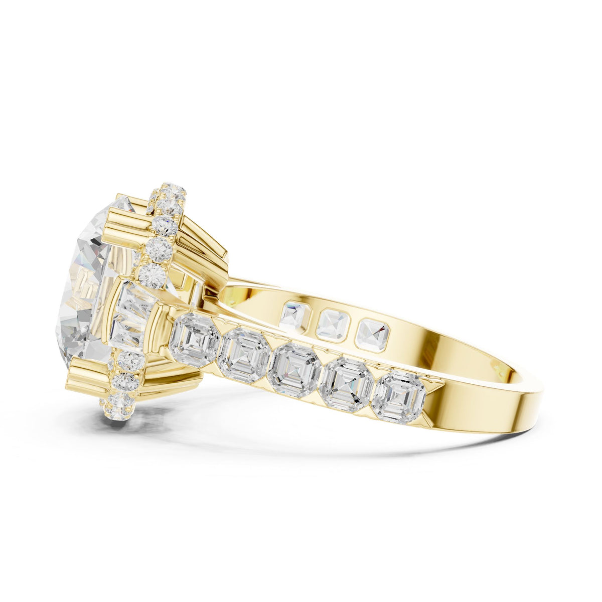 Round Halo Lab Grown Diamond Engagement Ring