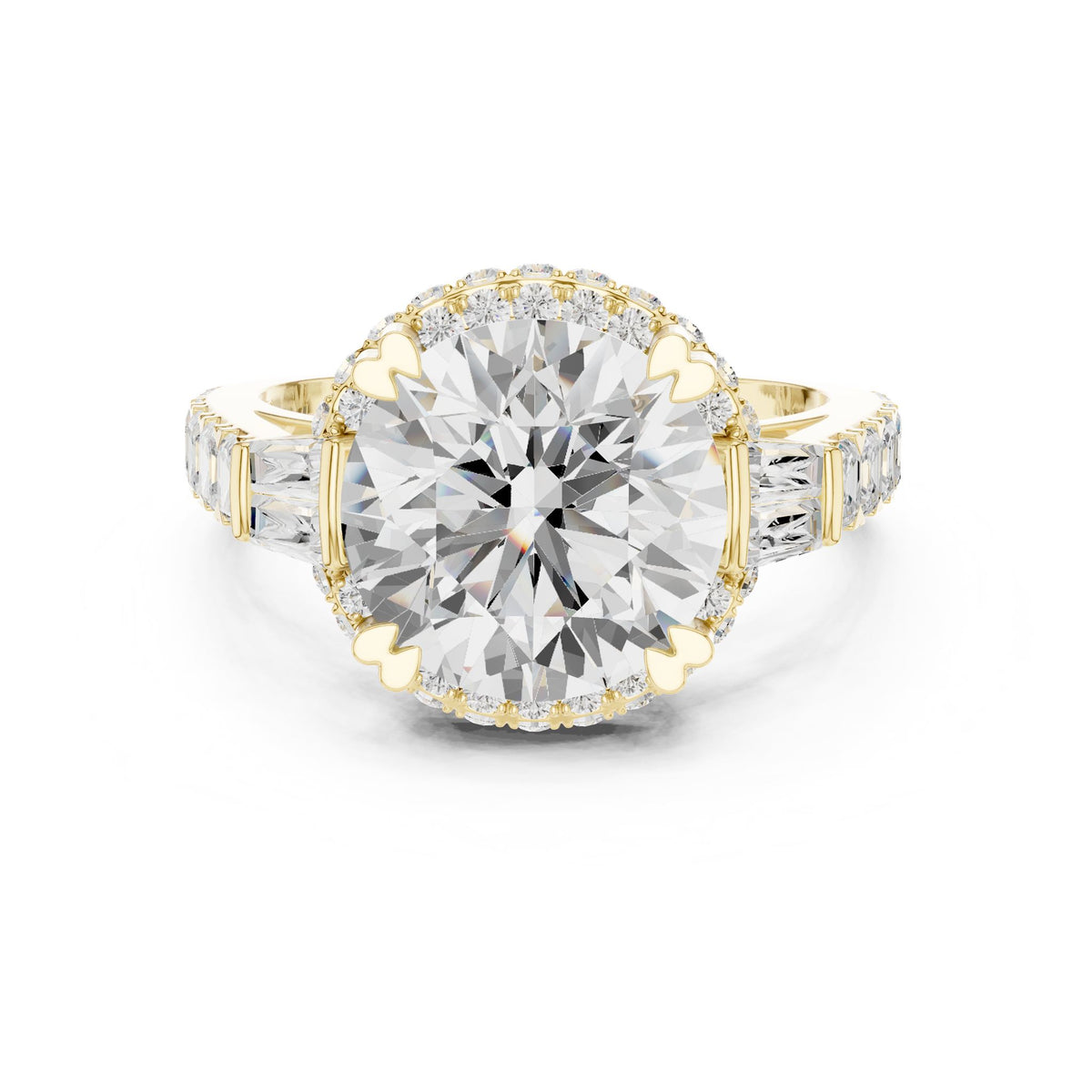 Round Halo Lab Grown Diamond Engagement Ring