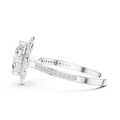 Round Halo Lab Grown Diamond Engagement Ring