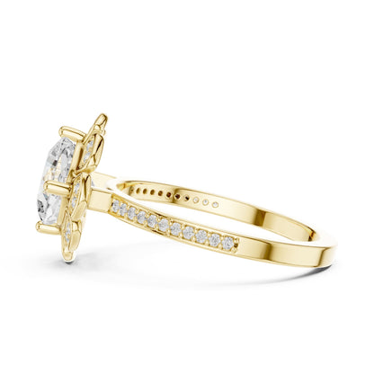 Round Halo Lab Grown Diamond Engagement Ring