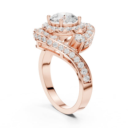 Round Halo Lab Grown Diamond Engagement Ring