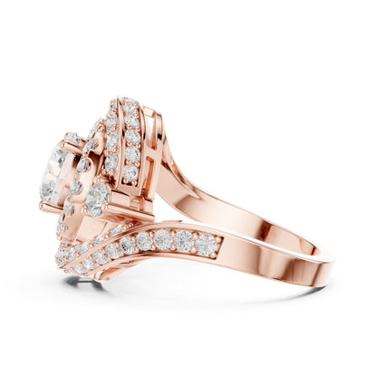 Round Halo Lab Grown Diamond Engagement Ring