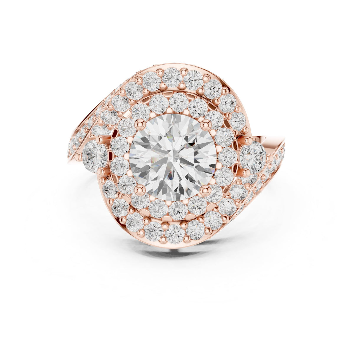 Round Halo Lab Grown Diamond Engagement Ring