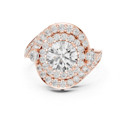 Round Halo Lab Grown Diamond Engagement Ring