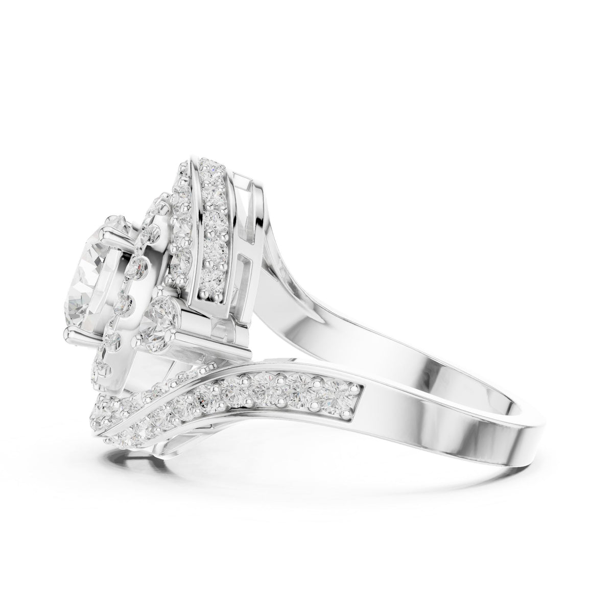 Round Halo Lab Grown Diamond Engagement Ring