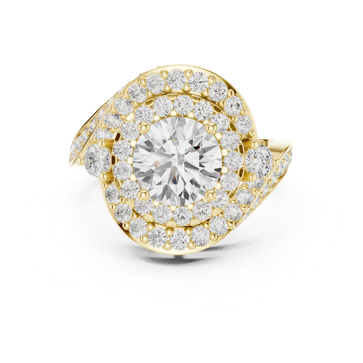 Round Halo Lab Grown Diamond Engagement Ring