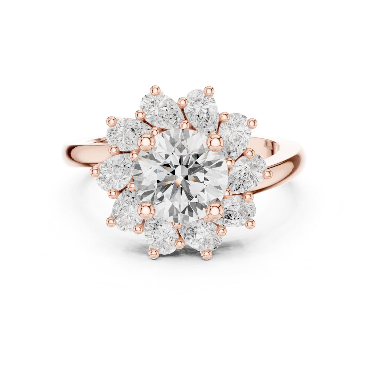 Round Halo Lab Grown Diamond Engagement Ring