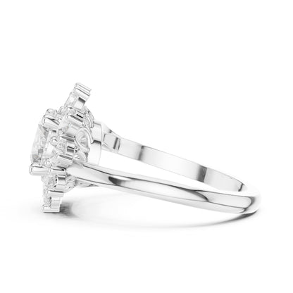 Round Halo Lab Grown Diamond Engagement Ring