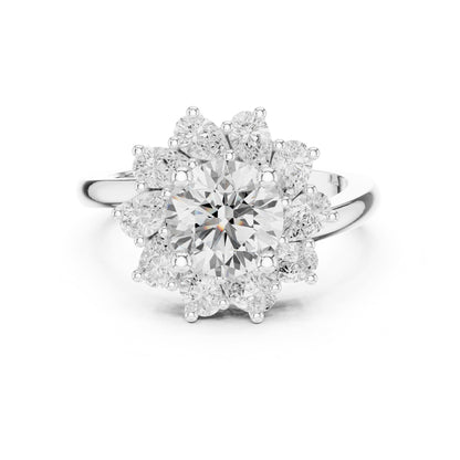 Round Halo Lab Grown Diamond Engagement Ring
