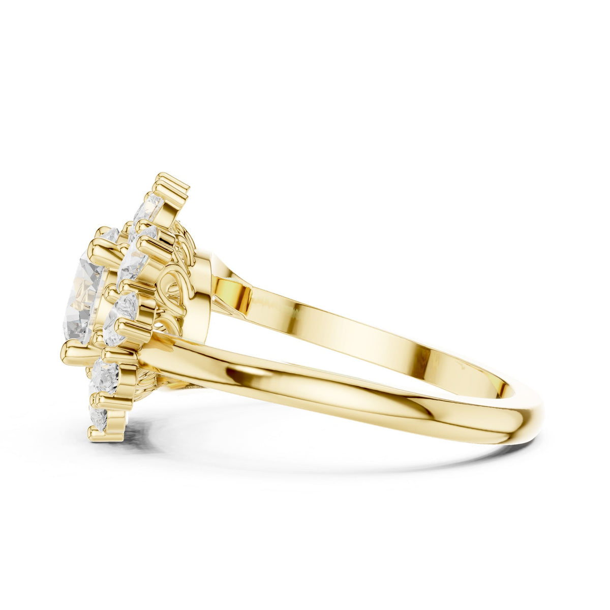 Round Halo Lab Grown Diamond Engagement Ring
