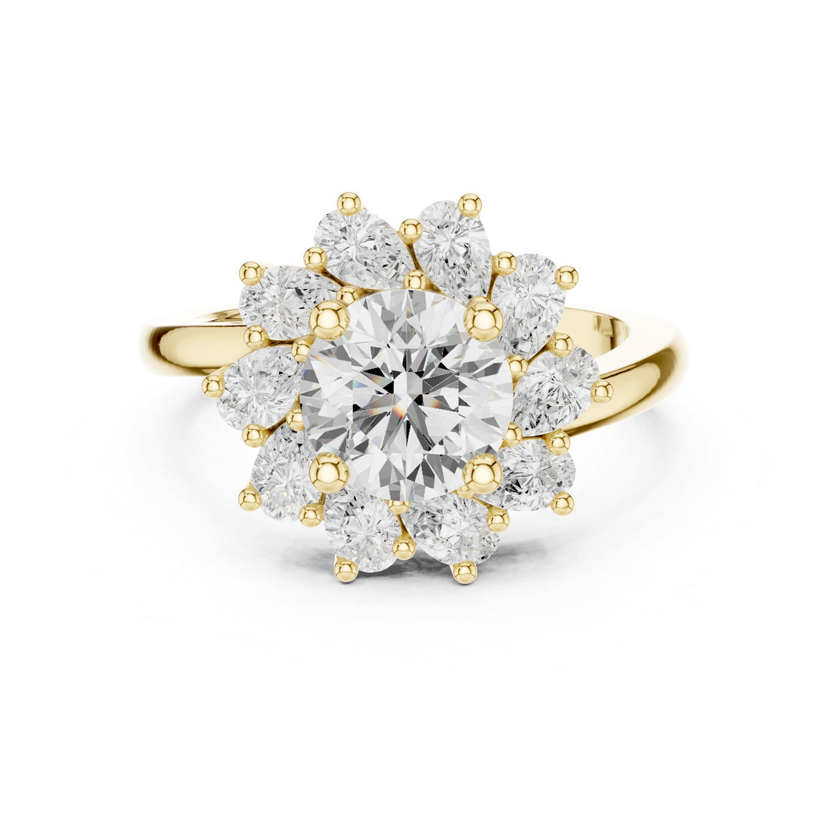 Round Halo Lab Grown Diamond Engagement Ring