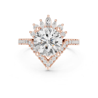 Round Halo Lab Grown Diamond Engagement Ring