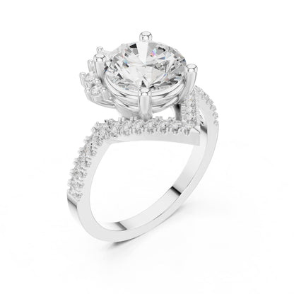 Round Halo Lab Grown Diamond Engagement Ring