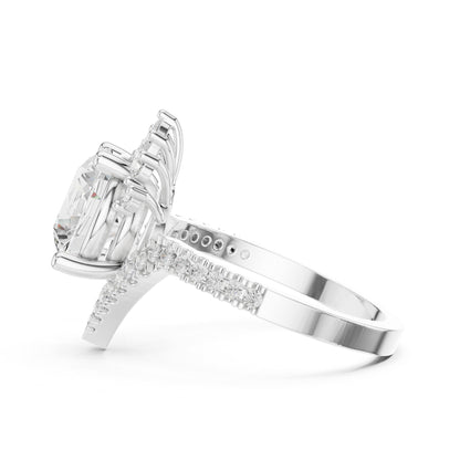 Round Halo Lab Grown Diamond Engagement Ring