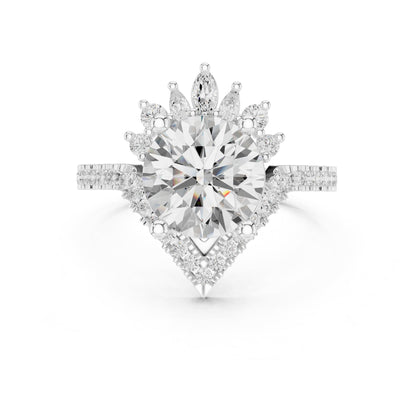 Round Halo Lab Grown Diamond Engagement Ring