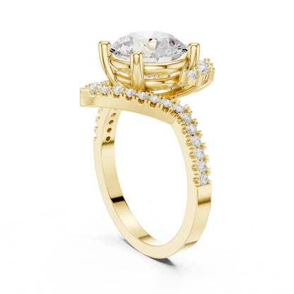 Round Halo Lab Grown Diamond Engagement Ring