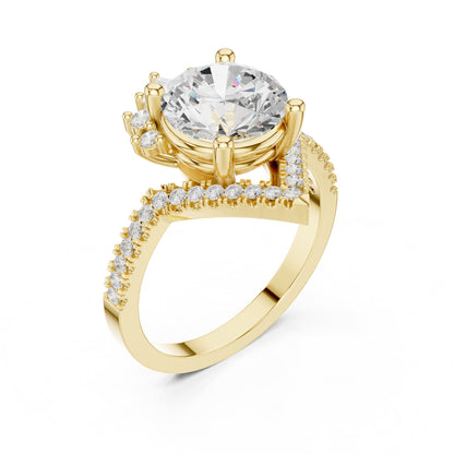 Round Halo Lab Grown Diamond Engagement Ring