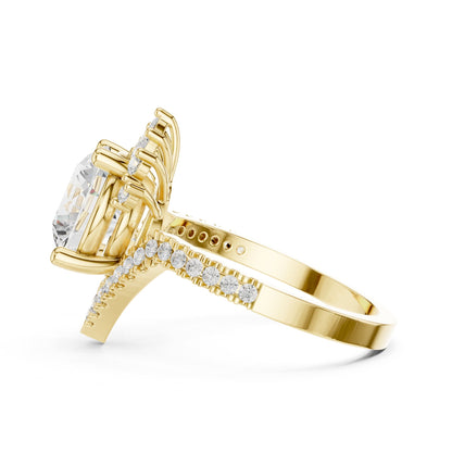 Round Halo Lab Grown Diamond Engagement Ring